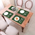 thumbnail image 6 of YFYANG Washable Heat-Resistant Placemats, 70% PVC/30% Polyester, Green Retro Geometric Art Kitchen Table Mat, 12" x 18" 4 Piece, 6 of 6