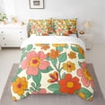 thumbnail image 2 of Homewish Cartoon Cherry Blossoms Bedding Comforter Set 7pcs for Kid, Rustic Flower Floral King Bedding Sets, Plant Botanical Reversible Bed Sheets, Lightweight Room Decor, 2 of 7