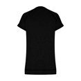 thumbnail image 6 of AXXD Black Basic Work Blouses for Women Summer 2024 Solid Color Short Sleeve Casual Round Neck Side Split Trendy T Shirt Short Sleeve Round Neck Top, 6 of 6