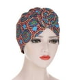 thumbnail image 1 of Women Knotted Headwraps African Turban Pre-Knotted Beanie Bonnet Headwraps, 1 of 8