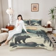 thumbnail image 4 of Manfei Teens Adults Animal Bear Bedding Comforter Set 2pcs,Moutain Jungle Twin Comforter Sets Microfiber,Woodland Wildlife Breathable Bedding Set,Lightweight Room Decor,Reversible, 4 of 8