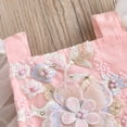 thumbnail image 5 of IBTOM CASTLE Baby Girls Lace Bodysuit Boho Clothes 1st Birthday Cake Smash Outfit Newborn Photography Outfits Summer Sunsuit 3-6 Months Pink Floral Embroidery, 5 of 8