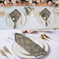 thumbnail image 3 of Grey Boho Cloth Napkins, Vintage Ethnic Tribe Abstract Art Floral Washable and Reusable Dinner Napkins Set of 4, Table Napkin for Kitchen Party Birthday Wedding Hotel Housewarming 20"x20", 3 of 9