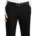 thumbnail image 6 of Mens Ticket Pocket Black Spandex Slim Fit Suit Nicoletti, 6 of 6