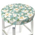 thumbnail image 3 of Susaid Lilies Flowers Print Elastic Bar Stool Cover Personalized Washable Stool Cover for Barbershop Home Bar Kitchen-13 inch, 3 of 7
