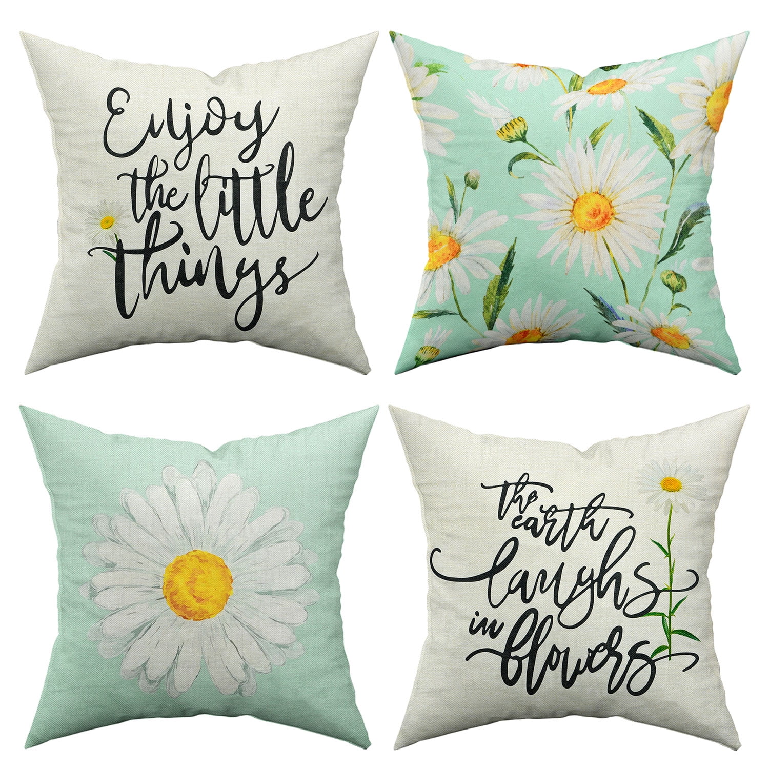 Floral B Spring Pillow Covers 18x18 Inches Parent 