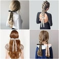 thumbnail image 3 of DISEN 6pcs Hair Bow Clips for Girls, Long Tail Hair Ribbon Barrette, Satin Bowknot Hair Accessories, 3 of 6
