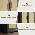 thumbnail image 4 of EDTara 4-Door Rattan Sideboard Cabinet, 30" Modern Storage Console Table for Entryway or Dining Room, 4 of 7