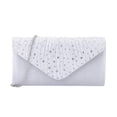 thumbnail image 2 of JVBTVB Women's Pleated Evening Clutch with Rhinestone Embellishments Detachable Chain Shoulder Strap Small Handbag for Wedding Party Prom Formal Events 8.5 Inches, 2 of 9