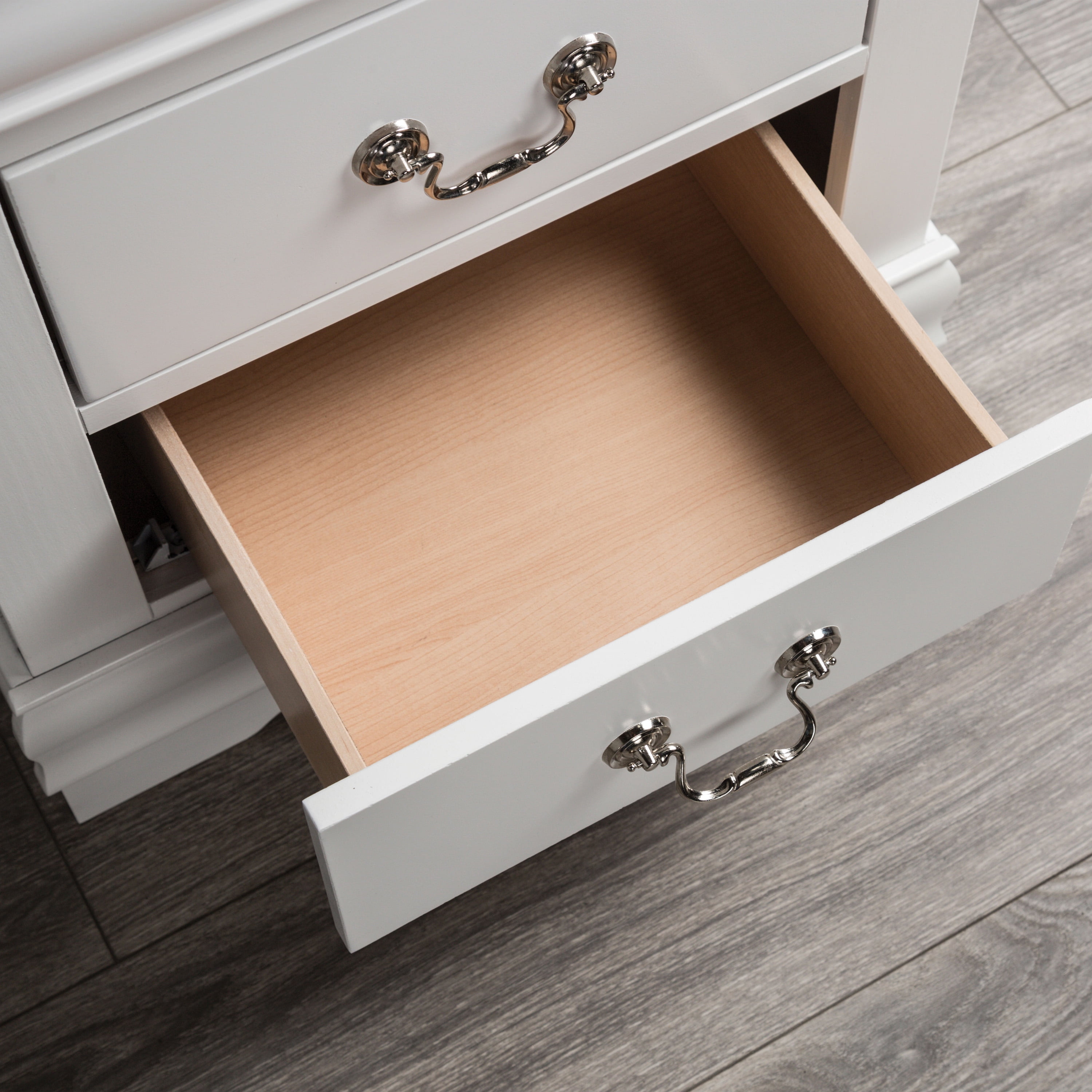 Furniture of America Vrai Transitional 2-Drawer Adult Nightstand, White