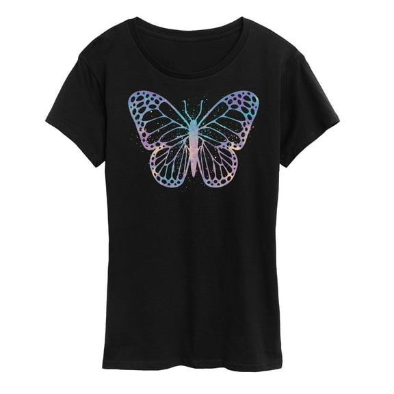 Instant Message - Watercolor Butterfly - Women's Short Sleeve Graphic T-Shirt