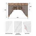 thumbnail image 5 of Farmhouse Swag Valances for Windows, Small Curtains Drapes, Vintage Country Texas Star Plaid Wooden Grain Kitchen Window Curtains Over Sink Window Treatment Valance for Bedroom/Bathroom 56"x36", 5 of 5