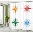 thumbnail image 5 of Ambesonne Vintage Shower Curtain, Colorful Compasses, 69"Wx84"L, Multicolor, 5 of 5