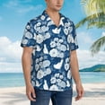 thumbnail image 5 of Fotbe Rose Flowers Hawaiian Shirt for Men Unisex Summer Beach Casual Short Sleeve Cotton Linen Button Down Shirts-Small, 5 of 9
