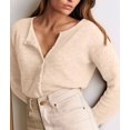 thumbnail image 4 of Female Knit Cardigan Casual Crew Neck Button Down Long Sleeve Sweater Jumper Layer Top Color M, 4 of 10