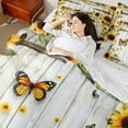 thumbnail image 4 of Castle Fairy Floral Sunflowers Bedding Comforter Set 7-Piece for Boys Girls,Flying Butterflies King Bedding Sets,Old Barn Door Ultra Soft Bed Sheets,Lightweight Room Decor,Reversible, 4 of 8