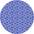 thumbnail image 1 of Ahgly Company Indoor Round Patterned Day Sky Blue Area Rugs, 4' Round, 1 of 6