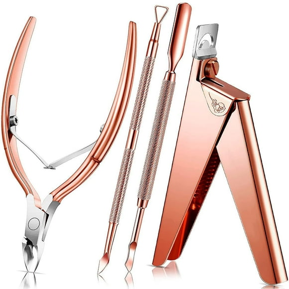 Dww-or Rose Coupe-ongles En Acrylique, Coupe-cuticules Et Poussoir Ongles, Ciseau Cuticules Professionnel, Convient Pour Les Ongles Acryliques, Ongle