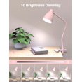 thumbnail image 3 of Lámpara de escritorio BOHON Cute Clamp 10W 38 LED Clip Light Pink, 3 of 6