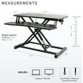 thumbnail image 3 of VIVO Black 26" Height Adjustable Standing Desk Monitor Riser Sit Stand Tabletop, 3 of 6