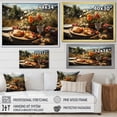 thumbnail image 4 of Designart "France'S Rustic Banquet II" Meals & Picnics Floater Framed Wall Art Living Room, 4 of 5
