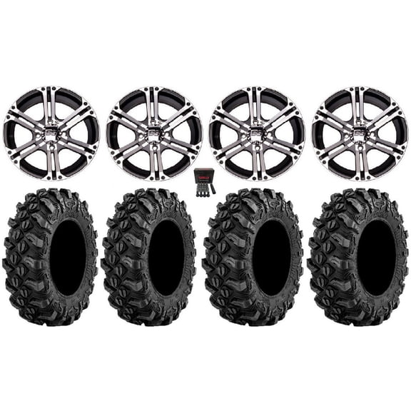 ITP SS212 14" Wheels Machined 27" Buck Snort Tires Honda Foreman Rancher SRA