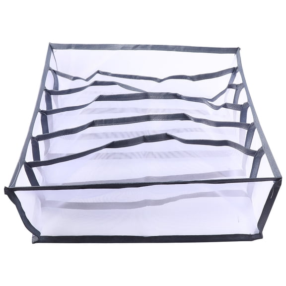 STRANDCHIC Underwear and Socks Storage Organizer Container for Women and Men, Wardrobe Drawer Organizer, 12.6 x 12.6 x 4.7 inches