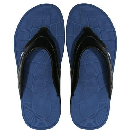 

Men s Thong Sandals flip Flops for Indoor Outdoor and Beach Blue 10