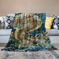 JEUXUS Dragon Blanket Throw Woven from Cotton Made in The USA 60x80in