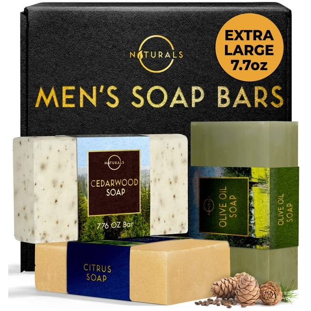 Jabón en barra O NATURALS para hombre con cítricos, olivo y madera de cedro, 220 ml