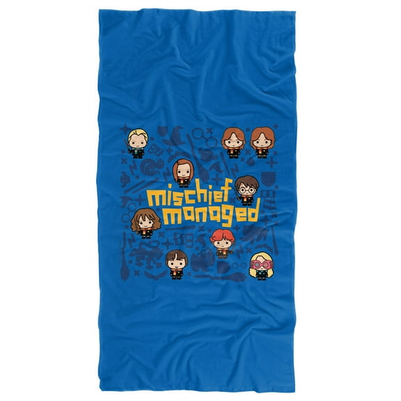 Harry Potter Mischief Managed Chibis Officially Licensed Beach Towel 30' X 60'