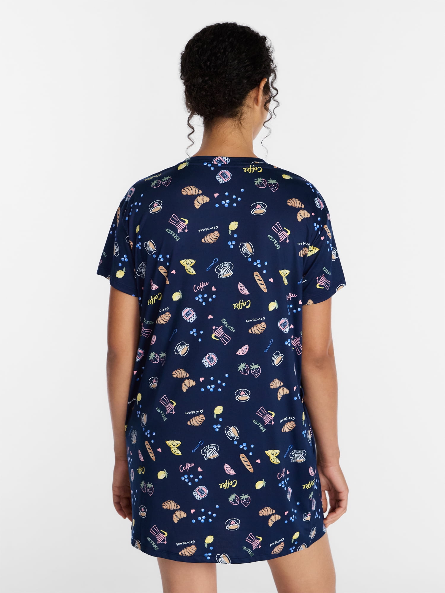Joyspun Women’s Dreamy Soft Collection Short Sleeve Sleep Shirt, Sizes S/M to 2X/3X