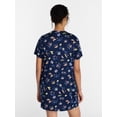 thumbnail image 4 of Joyspun Women’s Dreamy Soft Collection Short Sleeve Sleep Shirt, Sizes S/M to 2X/3X, 4 of 6