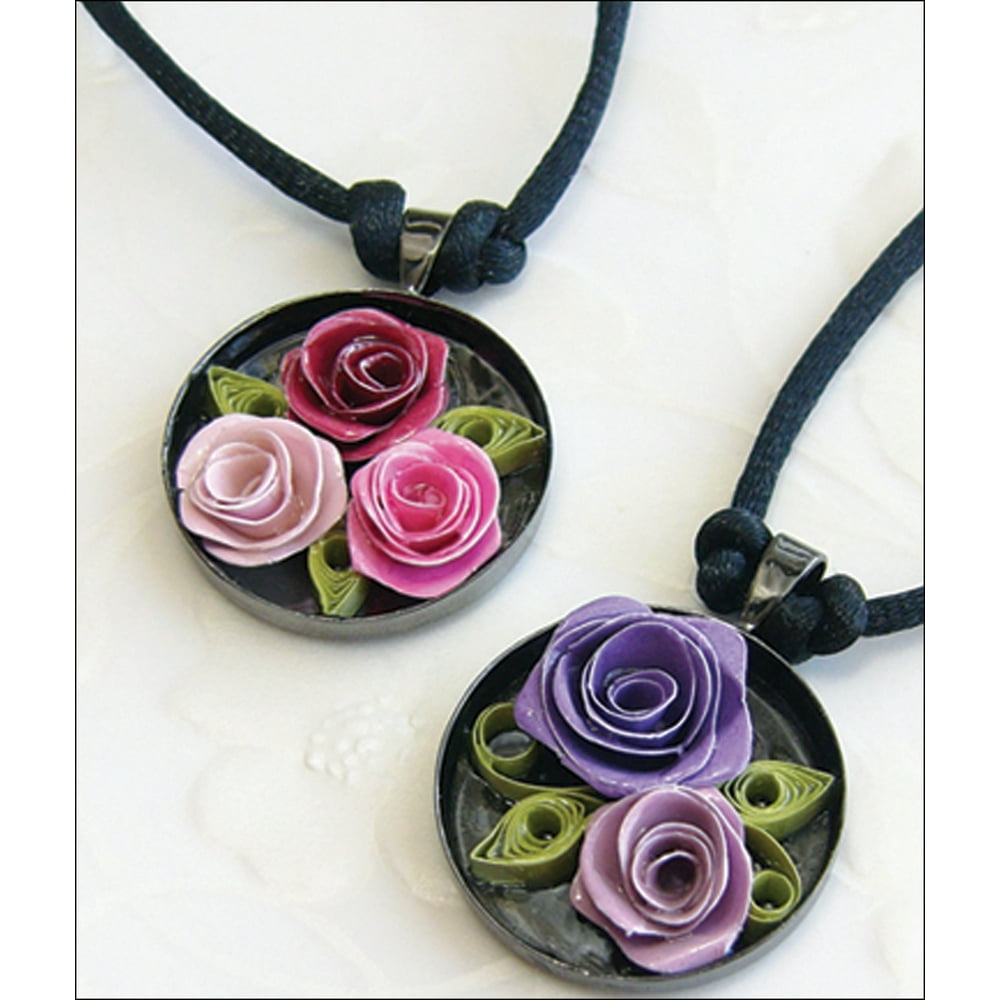 Quilled Creations Quilling Kit, Romantic Roses Necklace