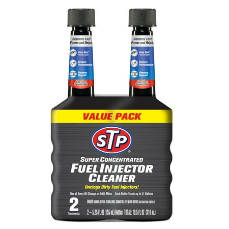 STP Super Concentrated Fuel Injector Cleaner 5.25 fl oz 2 Count