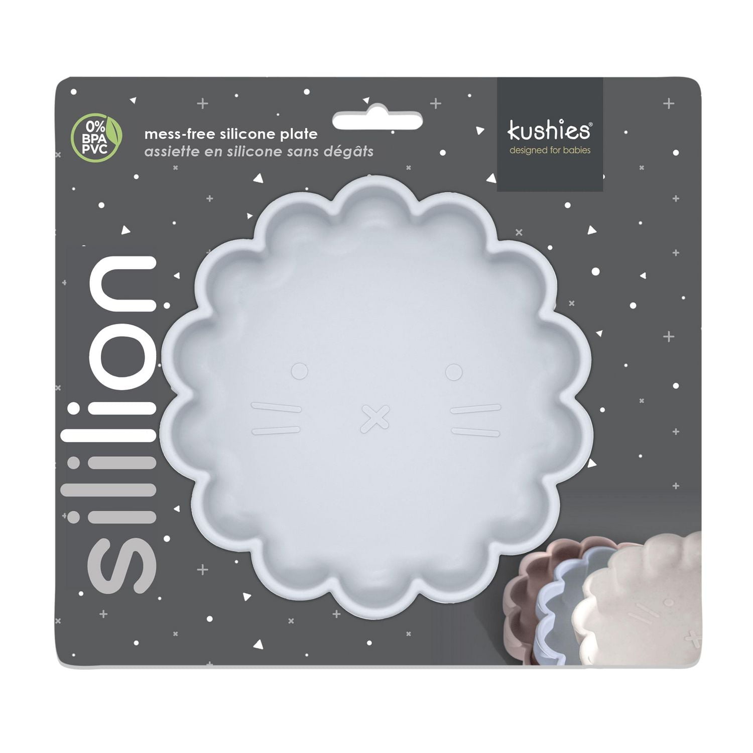 Assiètte en silicone SiliLion de Kushies - Blue