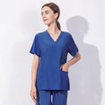 thumbnail image 1 of Uniforme de trabajo de médico, ropa de enfermera de manga corta, bata de hospital de belleza, ropa de lavado de quirófano de mujer, 1 of 6