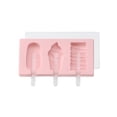 thumbnail image 3 of 3-Cavity Fruit Shape Silicone Popsicle Mold, Food Grade Non-Stick Ice Lolly Mold, Reusable DIY Ice Maker with Sticks for Home Kitchen Snack, 3 of 8