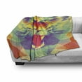 thumbnail image 3 of Safari Soft Flannel Fleece Throw Blanket, Polygonal Lion Face with Geometric Shades and Effects Exotic King of Jungle Theme, Cozy Plush for Indoor and Outdoor Use, 70" x 90", Multicolor, by Ambesonne, 3 of 6