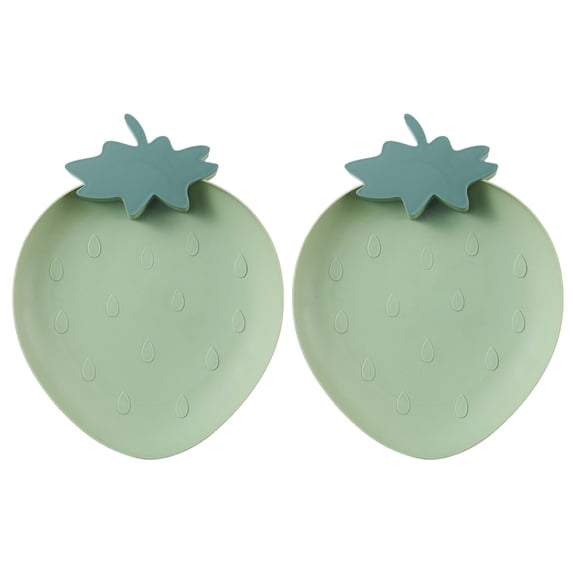Strawberry Plastic Trays Snack Plates Kitchen Bowls,2 Pack Plastic Plates Serving Platters Food Tray Decorative Serving Trays for Candy,Fruits,Dessert,Salad Dish Home Wedding Party Platters