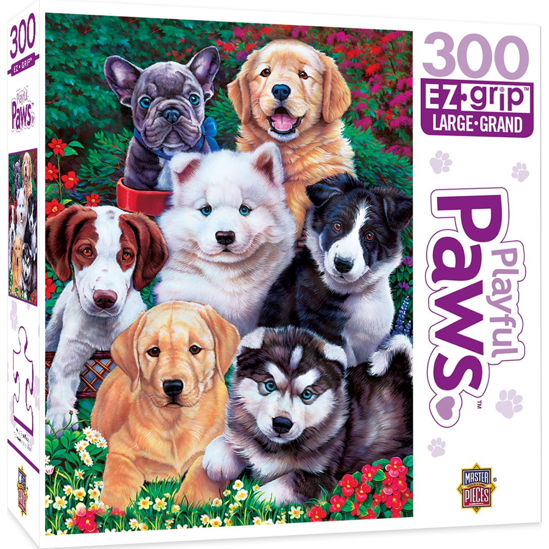 Camping Buddies Playful Paws 300 Piece EZ.Grip JIGSAW PUZZLE  NEW Ships with UPS 