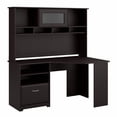 thumbnail image 1 of Cabot Corner Desk with File with Hutch in Espresso Oak - Engineered Wood, 1 of 7