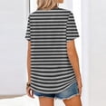 thumbnail image 5 of Dwralegc Womens Short Sleeve Tunic Blouse V Neck Button Down Shirts Business Work Dressy Clothing Casual Summer Spring Solid Color Short Sleeve Tops Black M, 5 of 5
