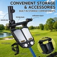 thumbnail image 3 of 3 Wheel Golf Push Cart, Lightweight Aluminum Golf Trolley with Phone/Cup/Umbrella Holders, Dual Scorecard Holder, Compact Quick Fold Golf Bag Cart for All Terrain, 3 of 10