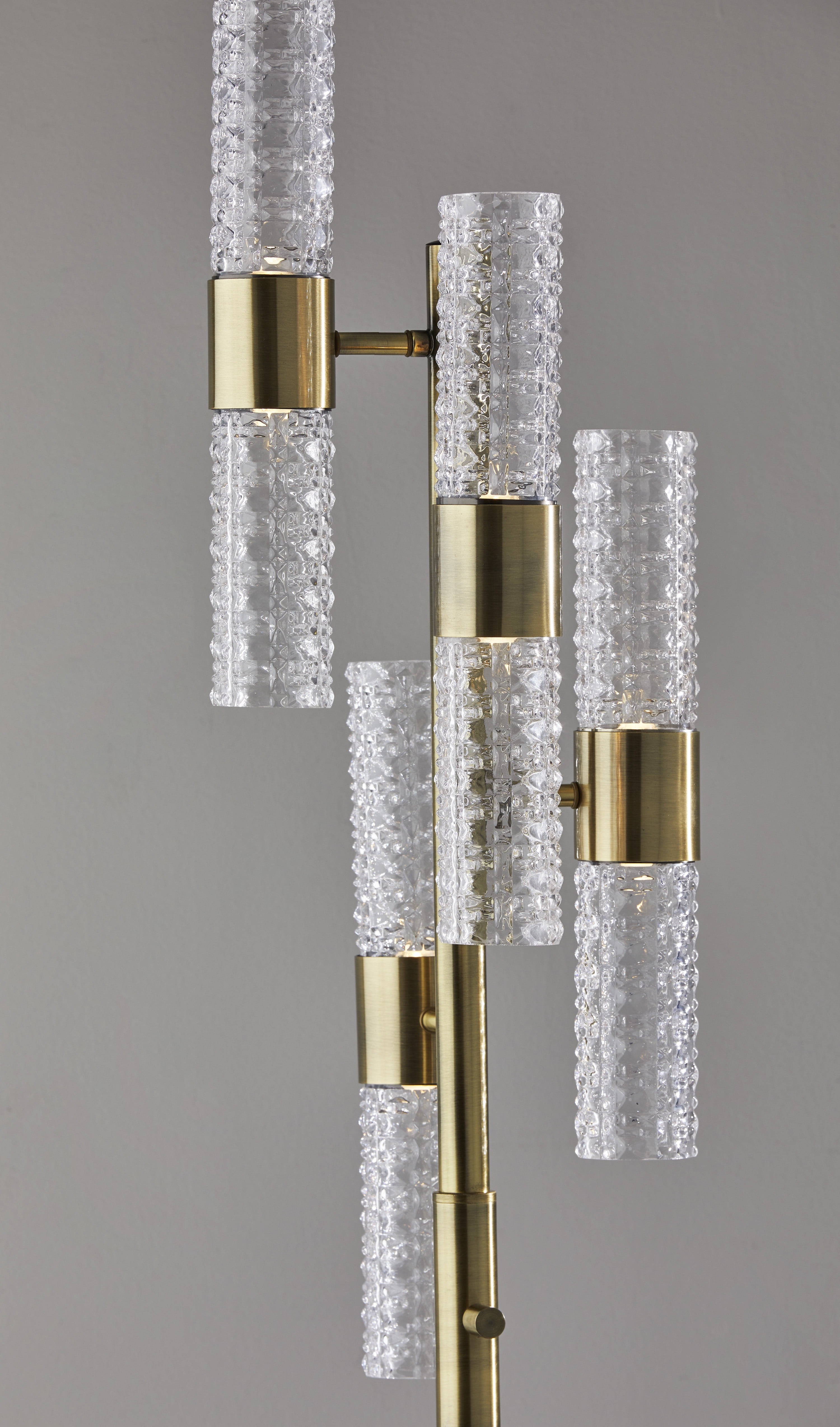 Harriet LED Floor Lamp with Antique Brass Finish