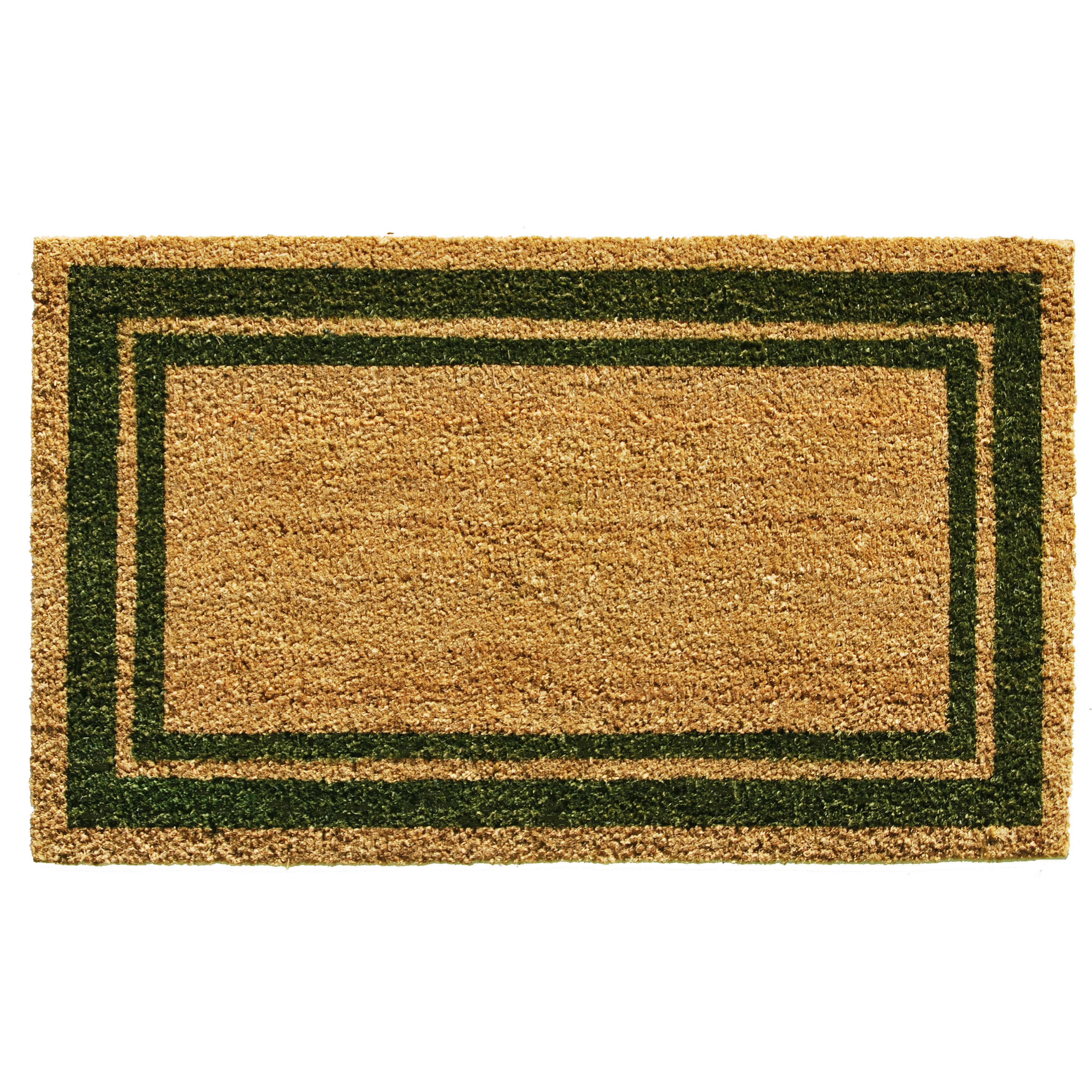 Momentum Mats Sage Green Border Monogram Doormat (1'6 x 2'6)