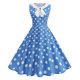 thumbnail image 1 of TaTaai Women's Bow Detail Sleeveless Dress Vintage Floral Print Round Neck Casual A Line Midi Dress Classical Style Soft Comfortable for Spring Summer Daily Gift, 1 of 5