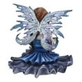 thumbnail image 5 of Ebros Blue Bookworm Fairy Shelf Sitter Figurine 4" Tall Whimsical Fantasy Faerie, 5 of 10