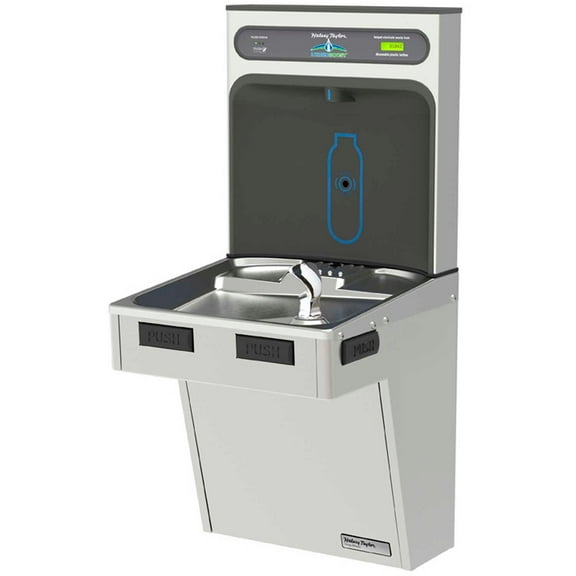 Halsey Taylor HydroBoost Bottle Filling Station & Single ADA Cooler, Non-Filtered 8GPH Stainless Steel