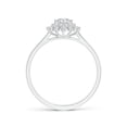 thumbnail image 2 of ANGARA Natural Classic Double Floral Halo Diamond Ring in 14K White Gold for Women (Size-4mm| Color-H| Clarity-SI2) | April Birthstone, Anniversary, Jewelry Gift for Women | Natural Diamond Ring, 2 of 9